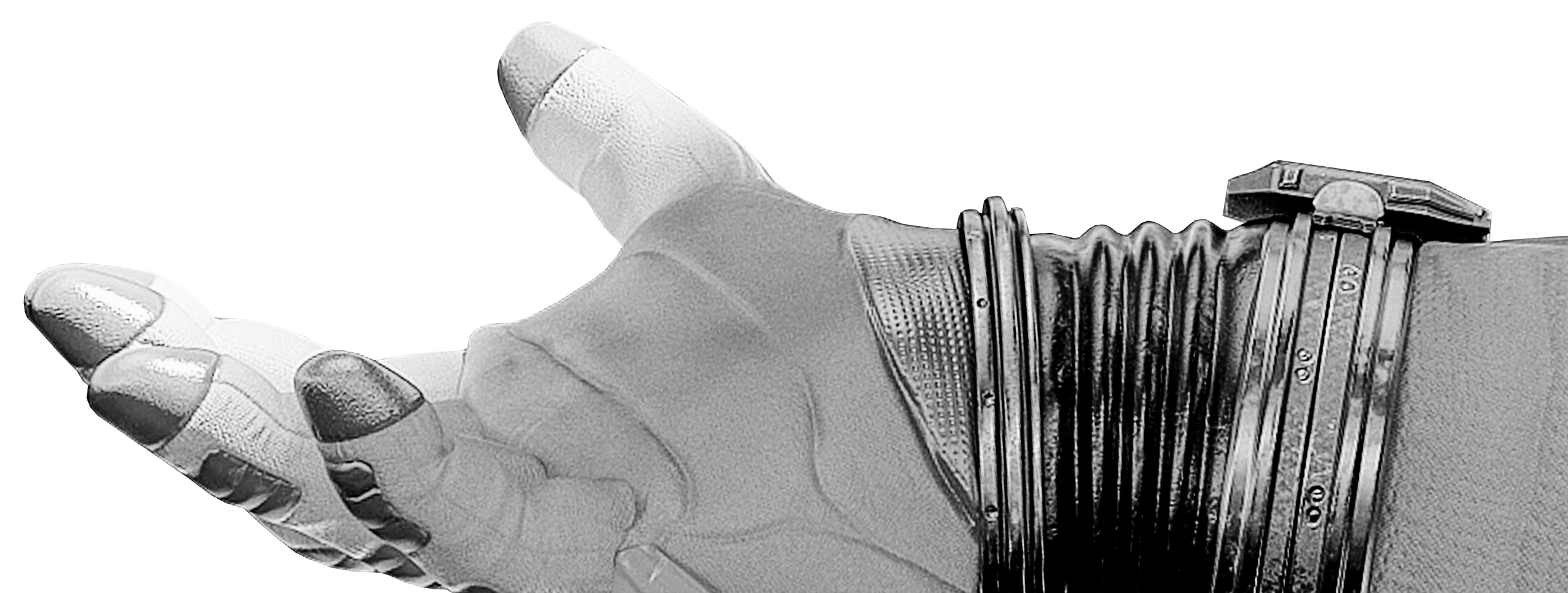 astronaut's hand palm up