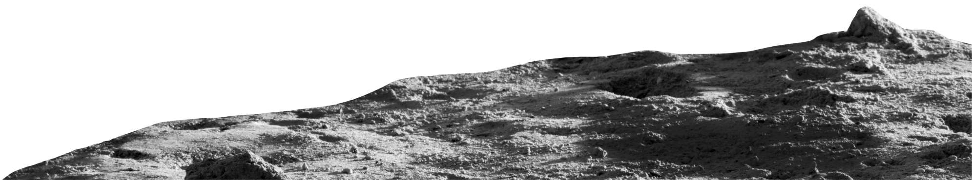 Moon surface in where an astronaut is walking on